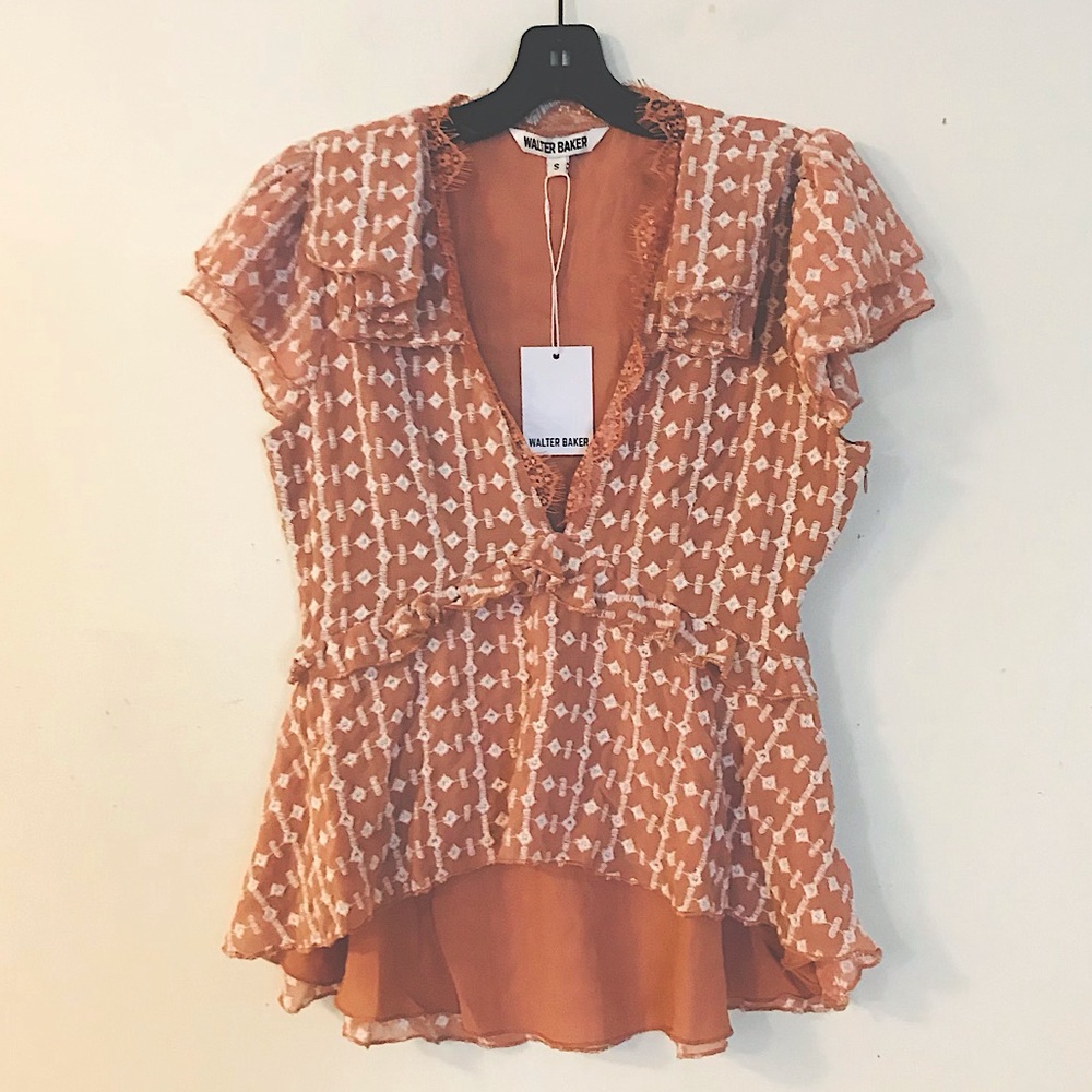 Walter Baker Deep V-neck Top - Picture 2 of 13